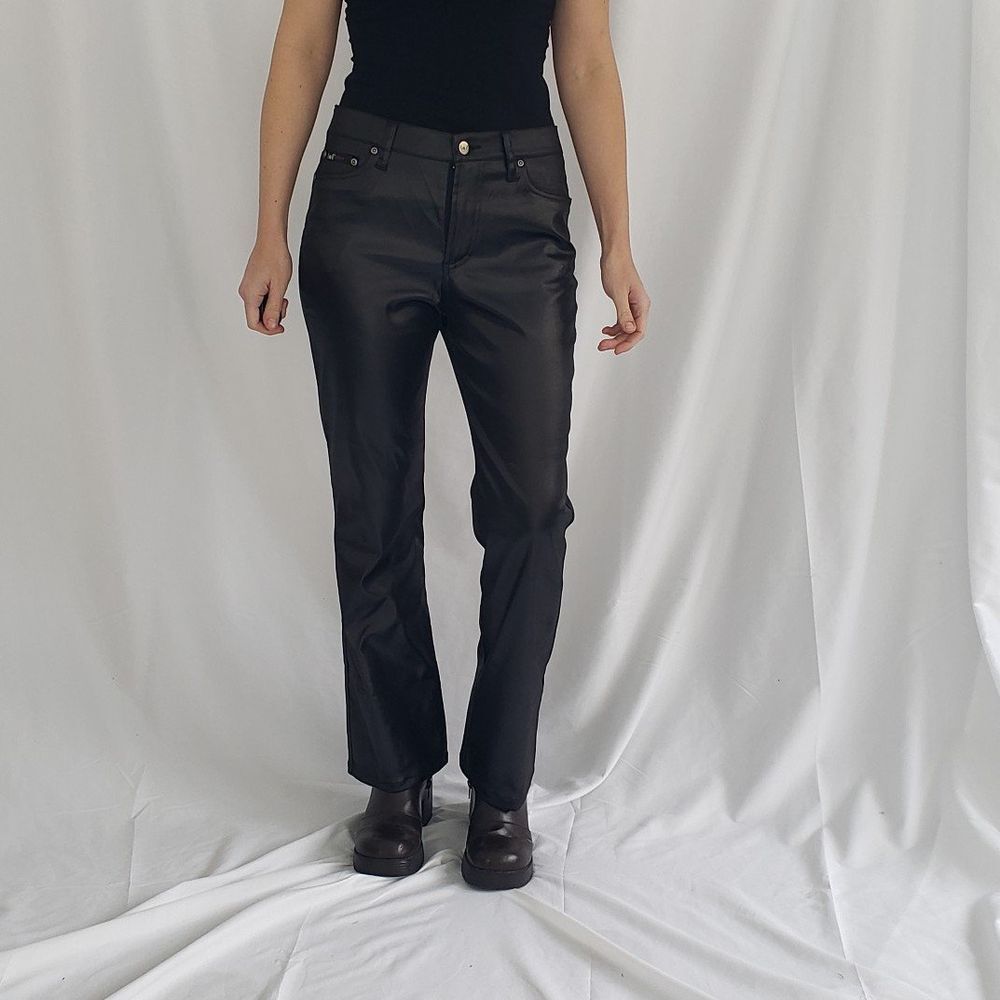 Y2K l.e.i Mid Rise Faux Leather Pants